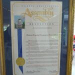 California Legislature Resolution presented to SCTA in celebration of 50 years anniversary. October 17, 2010